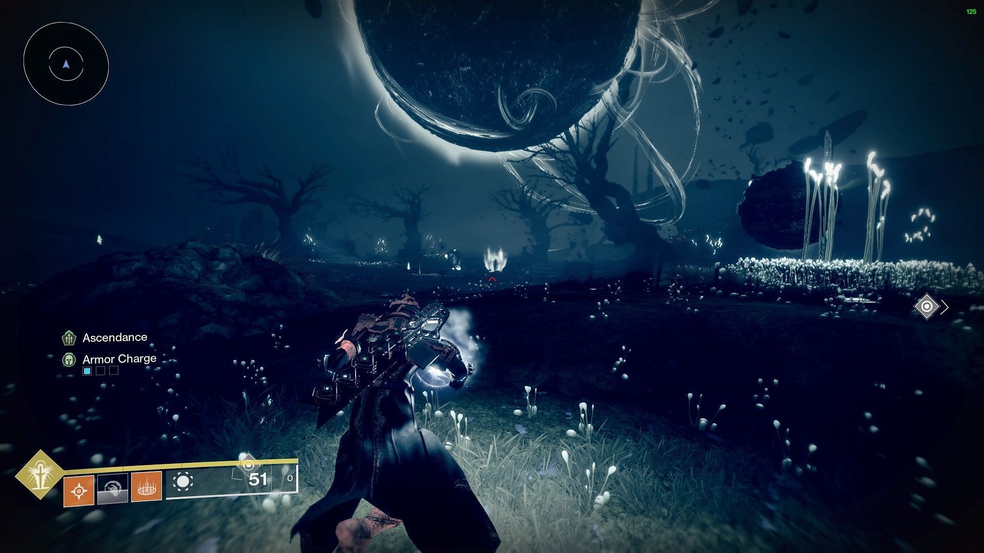 Carrying an arc charge in the middle (Image via Bungie)